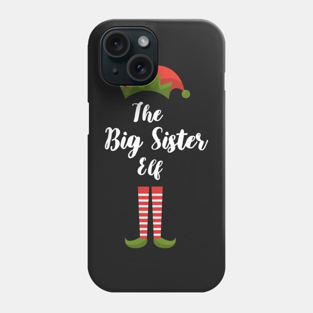 Matching Family Christmas Group Elf Gift - The Big Sister Elf - Funny Pajama Christmas Holiday Phone Case by WassilArt