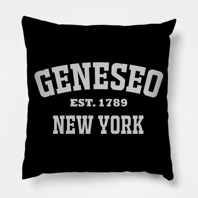 Geneseo, New York Pillow by MtWoodson