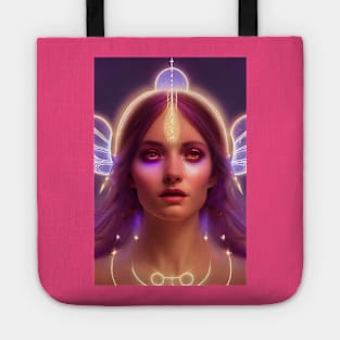 Purple Haze - Goddess of Light Digital Fantasy Artwork Tote