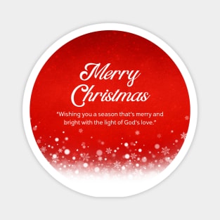 Merry Christmas Round Sticker 48 Magnet