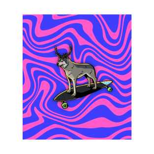 The Antlered Wolf x Summer - Skate Hour (Background Version) T-Shirt