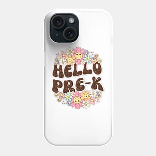 Groovy Hello Pre-k Vibes Retro Teacher Back To School Phone Case