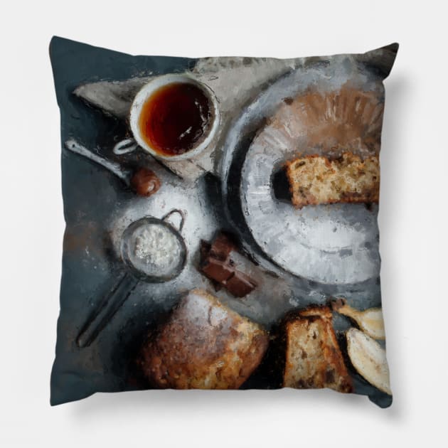 Banana Bread Brunch Pillow by Jarrodjvandenberg