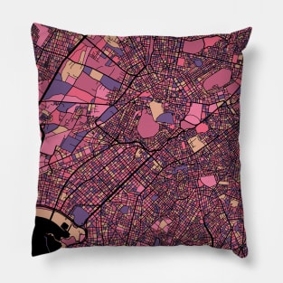 Athens Map Pattern in Purple & Pink Pillow