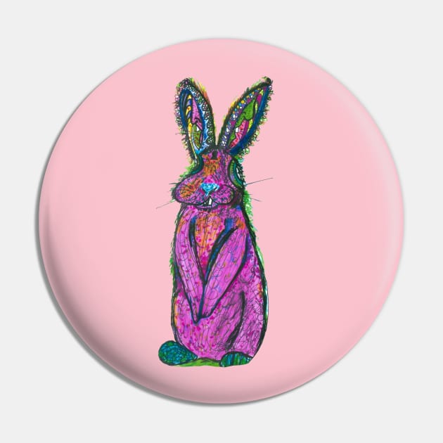 Buble Gum Bunny Pin by Banshee Designs 