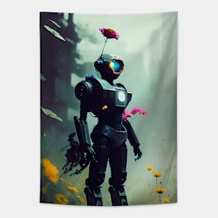 Robot with Flower Tapestry