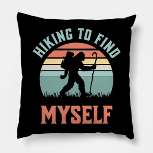 Bigfoot hiking introspection Pillow