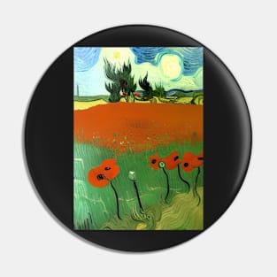 STYLISH POPPY FIELD VAN GOGH STYLE Pin