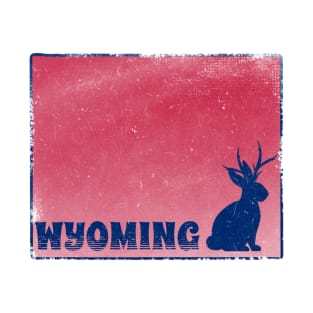 Wyoming Jackalope - distressed retro vintage cryptid T-Shirt