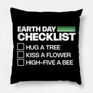 Earth Day Checklist April 22 2024 Pillow