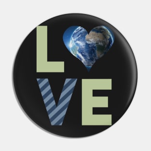 Vintage Love Earth Day retro love the Earth Day Pin