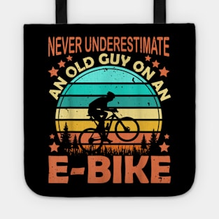 Never Underestimate A Old man With A Bicycle Tote