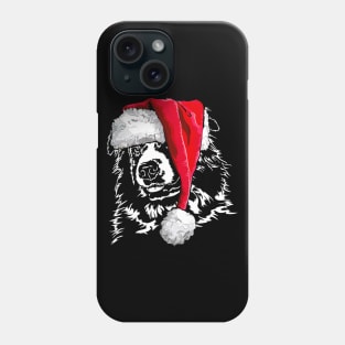 Santa Australian Shepherd Christmas dog Aussie mom gift Phone Case