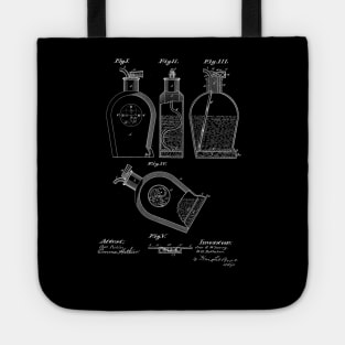 Measuring Bottle or Flask Vintage Patent Drawing Tote