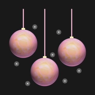 Pink Christmas Tree Balls T-Shirt