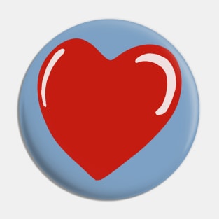 Red heart love Pin