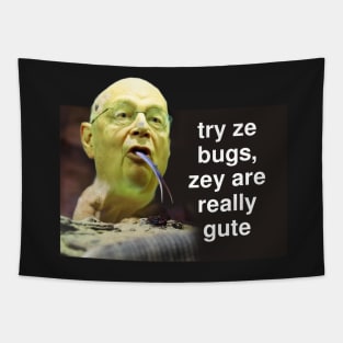 Try Ze Bugs - Klaus Schwab - WEF Tapestry