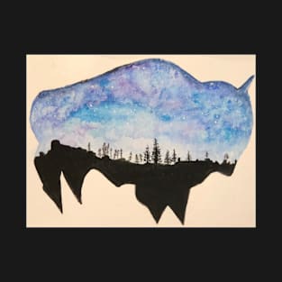 Buffalo in the Night Sky T-Shirt