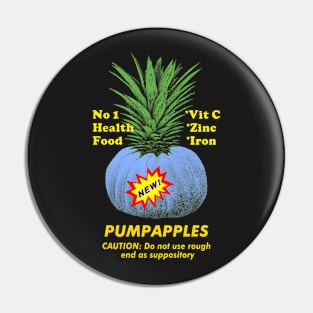 Crazy Blue Pumpkin Pineapple Mock Health Food Pin