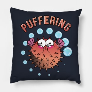 Pufferfish Puffering Meme Puffer Fish Pillow