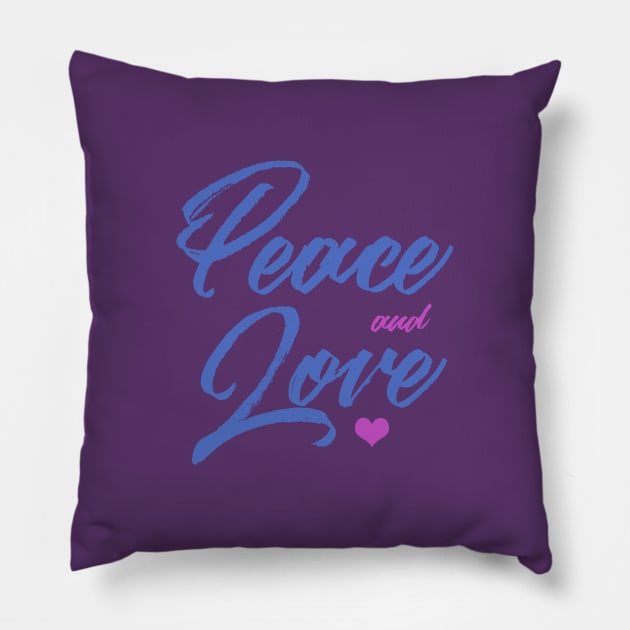 Peace and Love Minimalist Design Pillow by smartrocket
