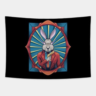 Rabbit Mafia Illustration Tapestry