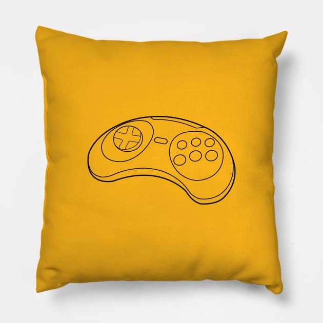 16-bit retro videogame controller Pillow by Olipix