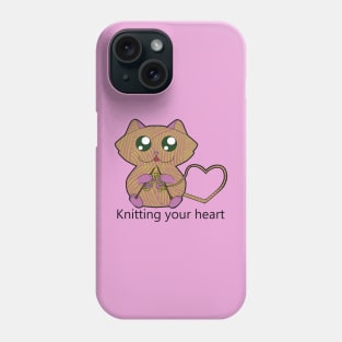 Knitting your heart Phone Case