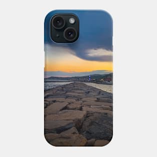 Summer Sunset Sea Rocks Nature Italy Phone Case