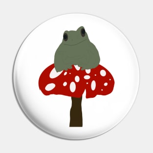 Frog on a Mushoom Pin