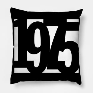 1975 Funky Overlapping Reverse Numbers for Dark Backgrounds Pillow