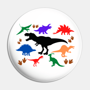 Dinosaurs, Dino Design, Types of Dinosaurs, T Rex, Stegosaurus, Triceratops, Velociraptor Pin