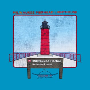 Milwaukee Pierhead Lighthouse • Yah Yah Milwaukee, WI! T-Shirt