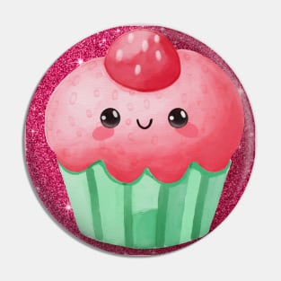 Kawaii Strawberry Cupcake Pin