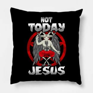 Devil Goat Not Today Jesus Lover Pillow