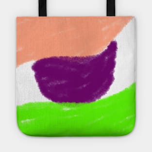 Red green watercolor art design Tote