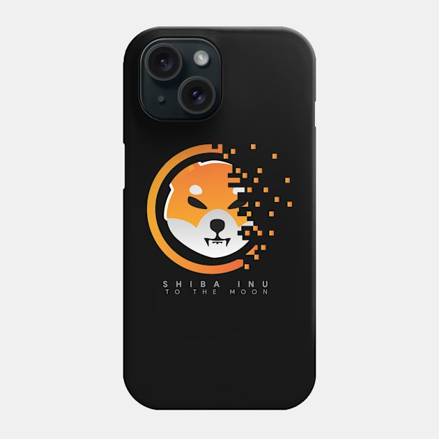 Shiba Inu - Crypto Token Coin - $SHIB - Digital Matrix - To The Moon Phone Case by EverGreene