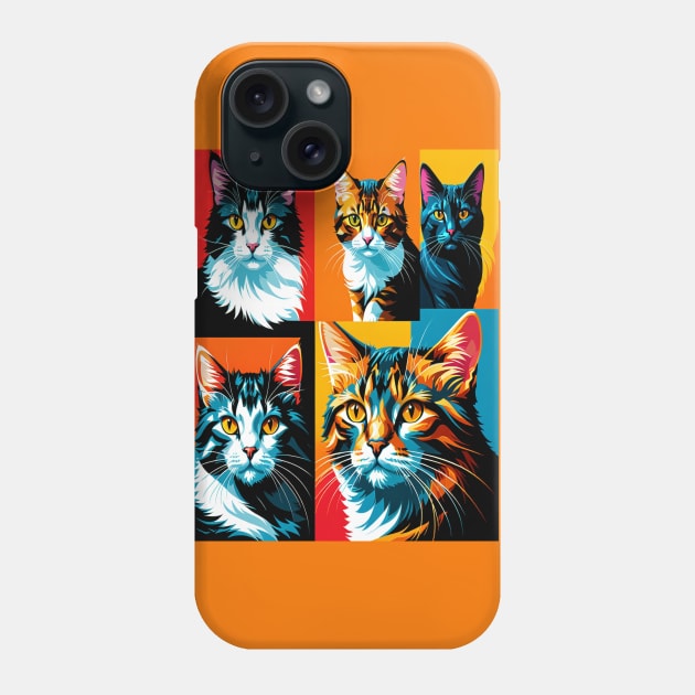 Pop Art Cat Portraits Phone Case by Banyu_Urip