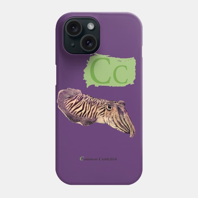 C is for Cuttlefish Phone Case by IndiasIllustrations