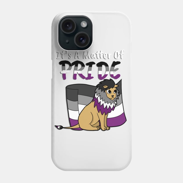 Asexual Pride Lion- With Text Phone Case by marzipanpond