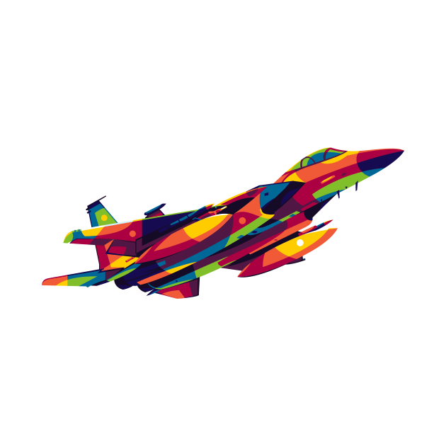 F-15C Eagle in Pop Art by wpaprint