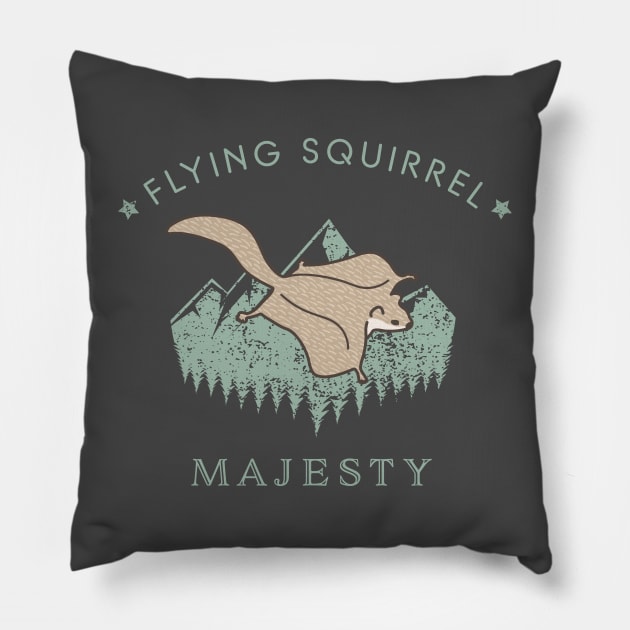 Flying Squirrel Majesty Pillow by Annelie