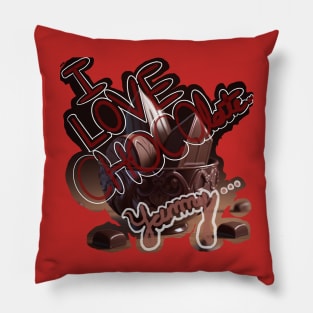 I love chocolate || I am a chocolate lover Pillow
