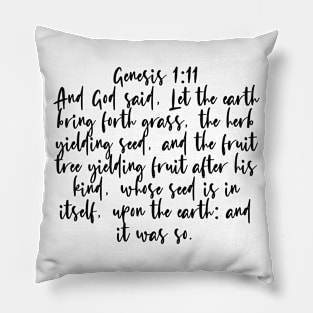 Genesis 1:11 Pillow