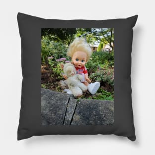 Baby in the garden Pillow