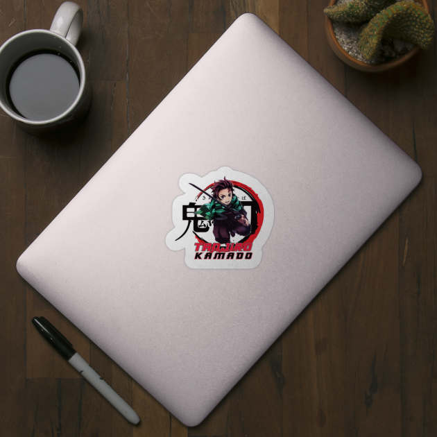 Demon Slayer Anime Art Tanjiro Kamado Characters Demon Slayer Kimetsu No Yaiba Sticker Teepublic Uk