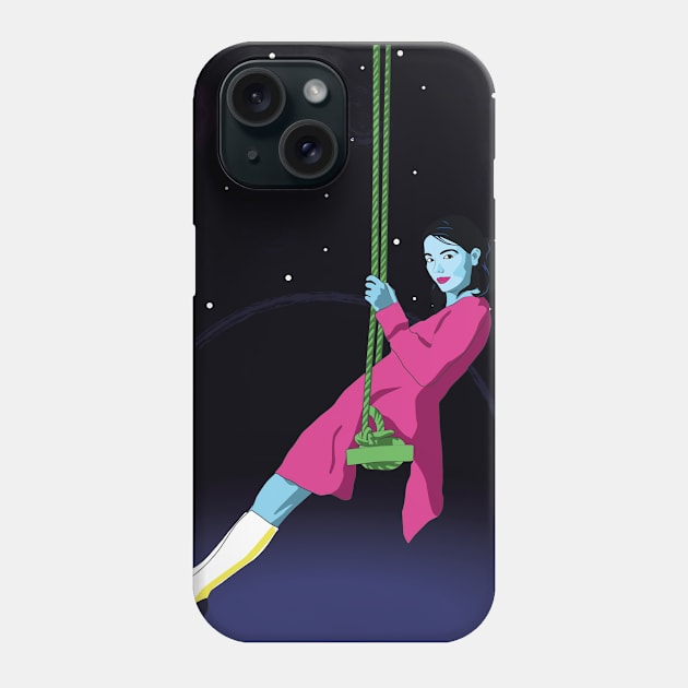 chica azul en el espacio Phone Case by TheSk