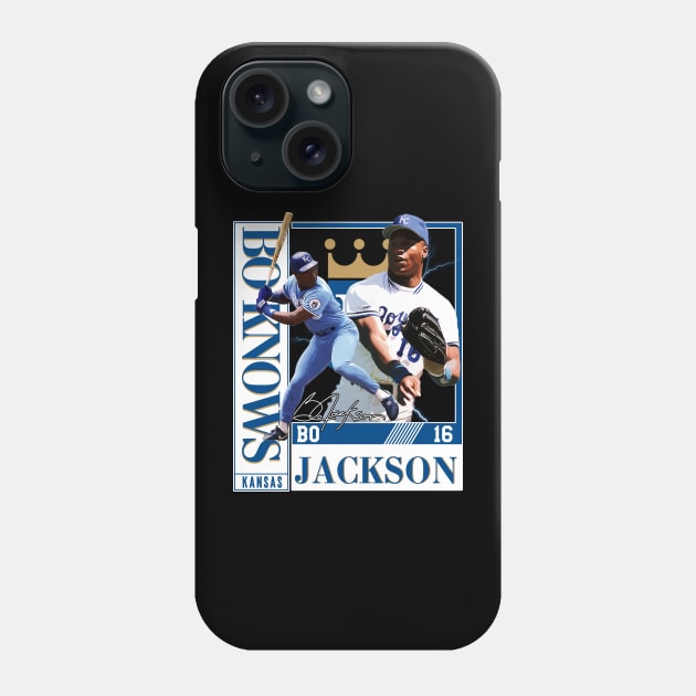 Bo Jackson Bo Knows Signature Vintage Legend Baseball Football Bootleg Rap Graphic Style Phone Case by Koch Sean