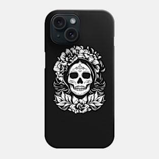 santa muerte tattoo design Phone Case