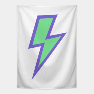 Mint Green Lightning Bolt with Purple Tapestry